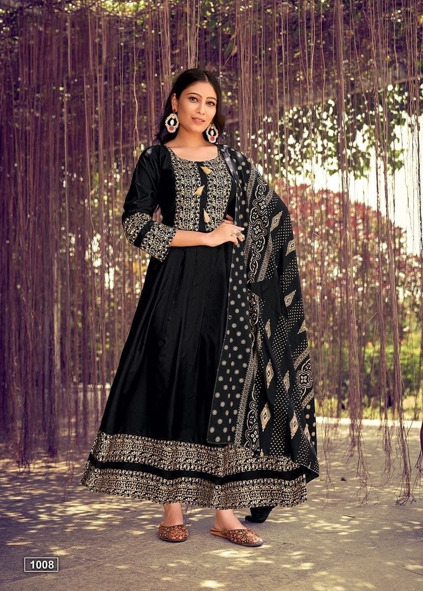 Mohini 1006 Fancy Wear Printed Long Anarkali Kurti With Dupatta Collection
